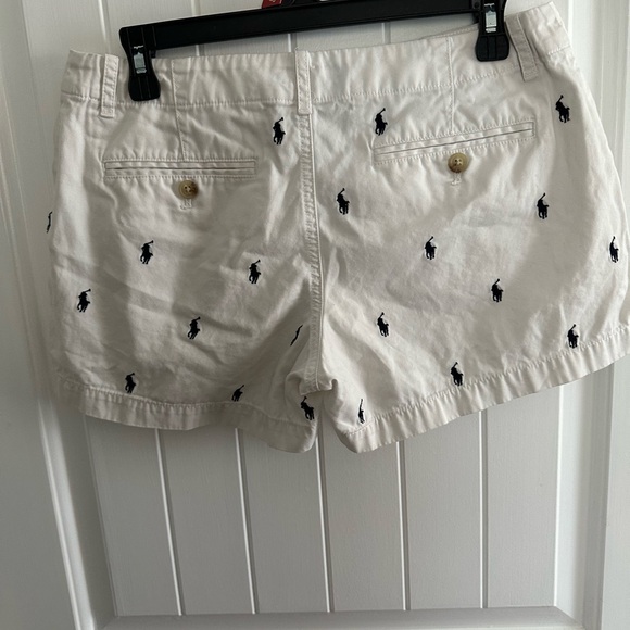 Polo Ralph Lauren logo shorts, white, size 4 - Picture 4 of 5